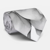 Cravate Elégante aquarelle blanche grise noire (Roulé)