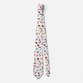 Cravate Elégante aquarelle colorée motif floral (Devant)