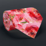 Cravate Elégante aquarelle florale rose<br><div class="desc">Elégantes pivoines rose aquarelle et verdure agrémentées de feuilles dorés,  ces serviettes en tissu sont belles pour votre table pour le printemps ou l'été ou pour décorer pour une occasion spéciale. JOIGNEZ des articles dans notre collection Pink Peonies.</div>