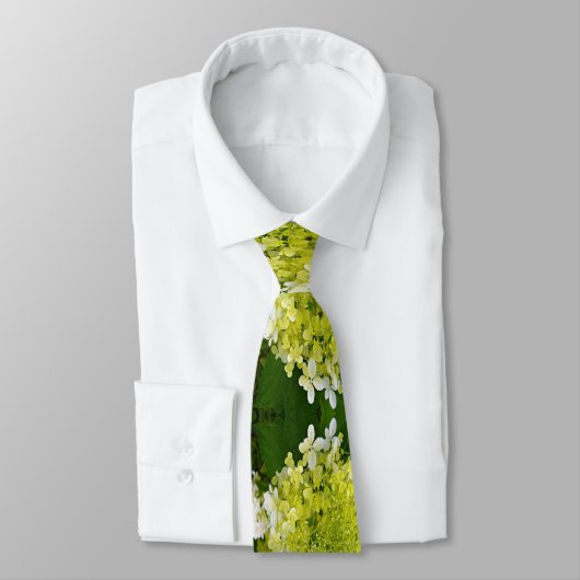 Cravate Élégante Chartreuse Vert Limelight Hydrangea (Attaché)