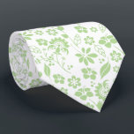 Cravate Élégante chaux pâle Vert et Blanc Fleurs tropicale<br><div class="desc">Élégant Cravate de Fleurs Tropicales Vertes et Blanches à la Chaux Pale. Facile de customiser la couleur arrière - plan pour un look vraiment unique! Créé par le designer pro Zazzle BK Thompson exclusivement pour Cedar et String; veuillez nous contacter si vous avez besoin d'aide pour le design.</div>