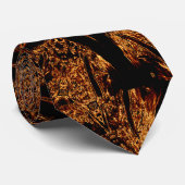 Cravate Elégante conception kaléidoscopique noire étoile B (Roulé)