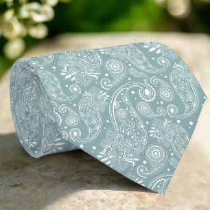 Cravate Élégante Fleur Damas sur Arrière - plan vert clair