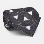 Cravate Élégante fleur gris foncé de la vie motif (Roulé)