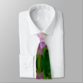 Cravate Elégante hydrangée violette rose pastel (Attaché)