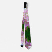 Cravate Elégante hydrangée violette rose pastel (Dos)