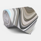 Cravate Elégante Motif en marbre blanc et gris Faux (Roulé)