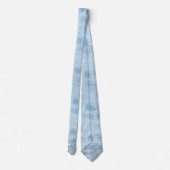 Cravate Elégante parties scintillant en marbre bleu motif  (Dos)