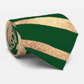 Cravate Elégante Parties scintillant or Zebra Green Poster (Roulé)