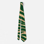 Cravate Elégante Parties scintillant or Zebra Green Poster (Dos)