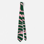 Cravate Elégante Parties scintillant Rose or Zebra Green P (Devant)