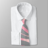 Cravate Elégante Parties scintillant Rose or Zebra Grey Po (Attaché)