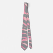 Cravate Elégante Parties scintillant Rose or Zebra Grey Po (Devant)