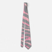 Cravate Elégante Parties scintillant Rose or Zebra Grey Po (Dos)