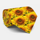 Cravate Elégante photo de tournesol (Roulé)
