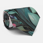 Cravate Élégante rose rose blanche (Roulé)