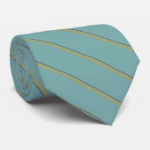 Cravate Élégantes rayures motif bleu turquoise vert (Roulé)