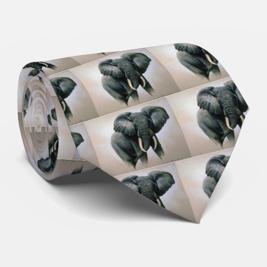 Cravate Éléphant africain (Roulé)