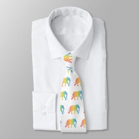 Cravate Eléphant avec points (Attaché)