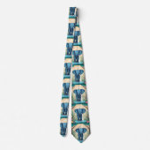 Cravate Eléphant Bébé Bleu Whimsical, (Dos)