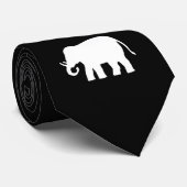 Cravate Eléphant blanc (Roulé)