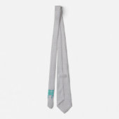 Cravate Éléphant de fleur de mandala - turquoise, gris et (Dos)