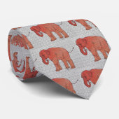 Cravate Éléphant de zoo (Roulé)