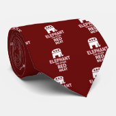 Cravate Éléphant l'autre viande rouge (Roulé)