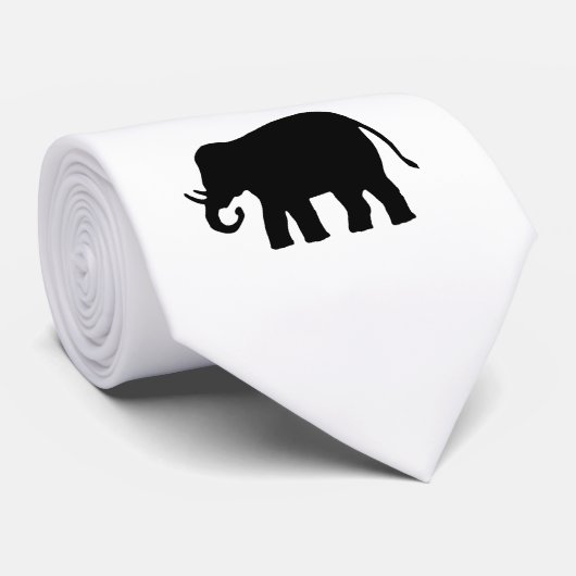 Cravate Eléphant noir (Roulé)
