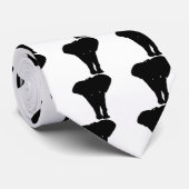 Cravate Eléphant noir & blanc Pop Art (Roulé)