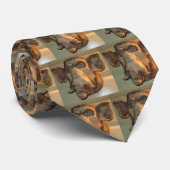 Cravate Éléphant ou porc drôle (Roulé)