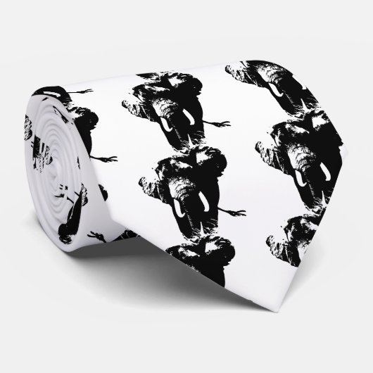 Cravate Eléphant Pop Art (Roulé)