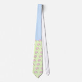 Cravate Eléphant riant rose (Devant)