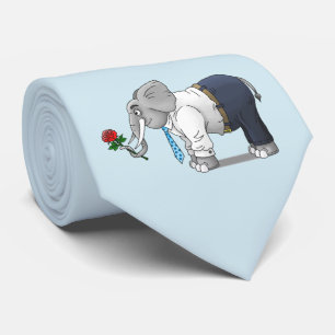 Cravate Éléphant Romantique