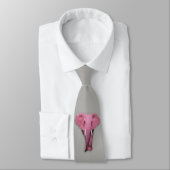 Cravate Eléphant rose (Attaché)