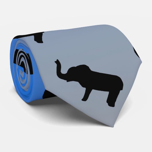 Cravate Eléphants (Roulé)