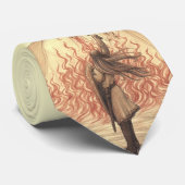 Cravate Elf contre le dragon (Roulé)