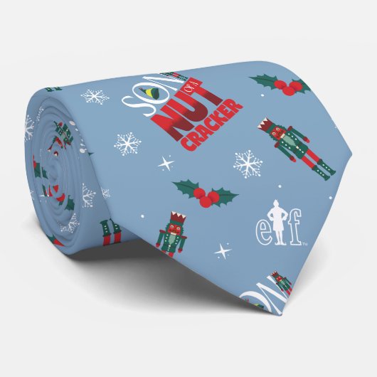 Cravate Elf "Fils d'un Noisette" Motif d'hiver (Roulé)