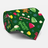 Cravate Elf le Motif Candy de cinéma (Roulé)