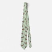 Cravate Elk Motif Green Nature (Devant)