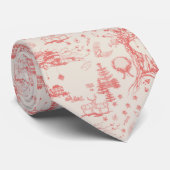 Cravate Elk Woods French Toile en rouge (Roulé)