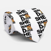 Cravate Elle veulent le doge (Roulé)