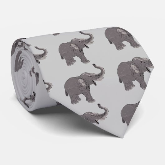 Cravate Ellie l'éléphant (Roulé)