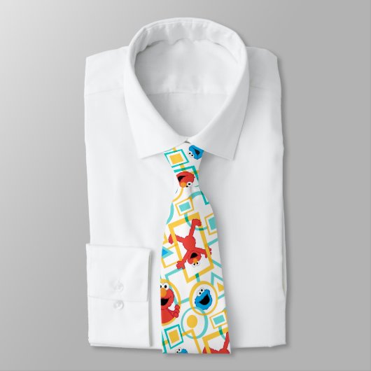 Cravate Elmo & Cookie Monster Fun Shapes Motif (Attaché)