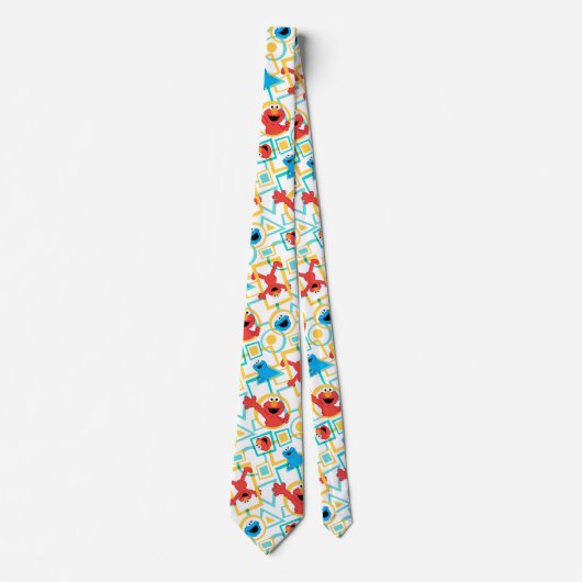Cravate Elmo & Cookie Monster Fun Shapes Motif (Devant)