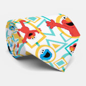 Cravate Elmo & Cookie Monster Fun Shapes Motif (Roulé)