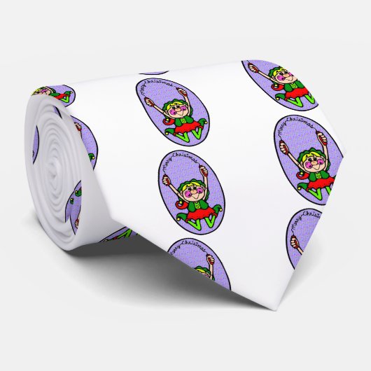 Cravate Elve de Noël (Roulé)