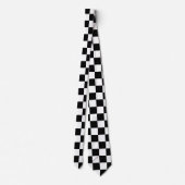 Cravate Emballage du grand noir de motif Checkered de (Dos)