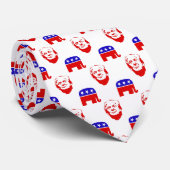 Cravate Emblème de républicain du Président Donald Trump (Roulé)