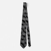 Cravate Emblème noir Tuxedo Stripe Argent (Devant)